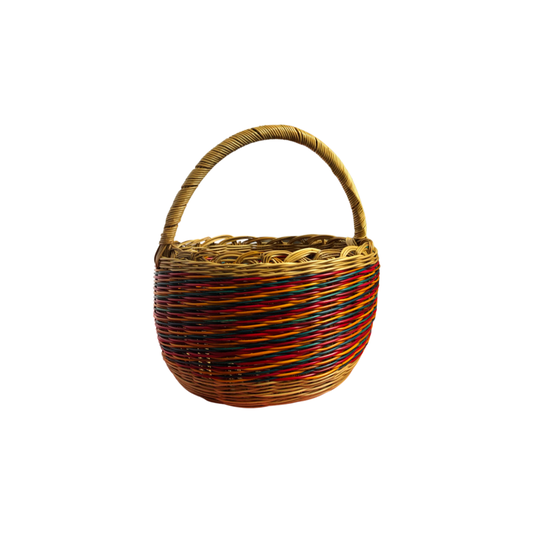 COLOURFUL BASKET WITH HANDLE