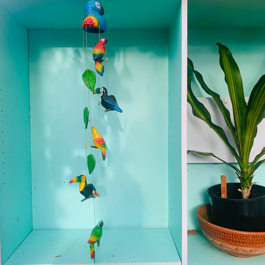 Colored Birds wind chime